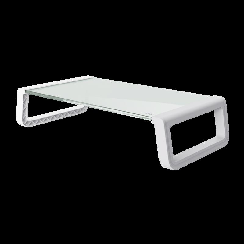MONTA GLASS MONITOR STAND WHT