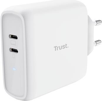 Trust Maxo Universale Bianco AC Ricarica rapida Interno (MAXO 65W 2P USB-C - CHARGER WHT)