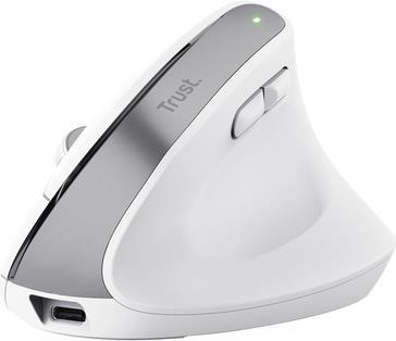 Trust Bayo mouse Mano destra RF senza fili Bluetooth Ottico 2400 DPI (BAYO ERGONOMIC WIRELESS - MOUSE WHT)