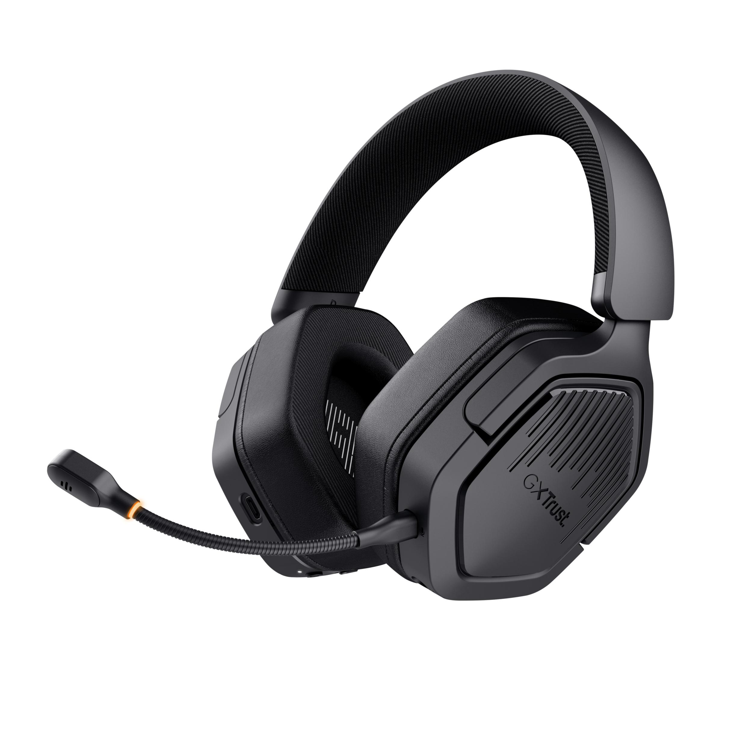 Trust GXT 493 Carus Auricolare Con cavo e senza cavo A Padiglione Casco Gaming USB Type-C / USB Type-A Bluetooth Nero