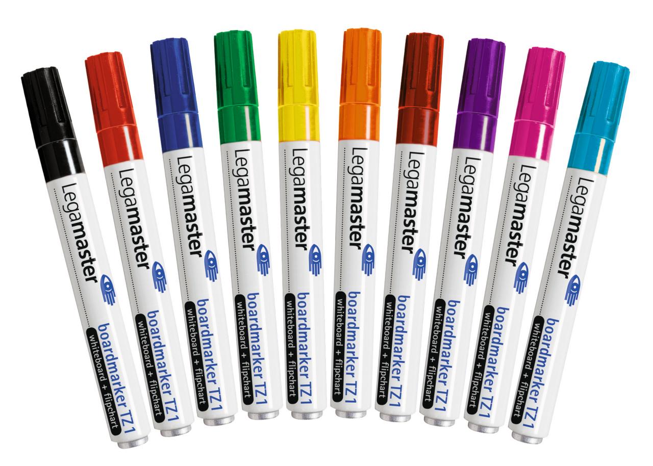 Legamaster 7-110099 evidenziatore 10 pz Nero Blu Marrone Verde Blu marino Arancione Rosa Rosso Viola Giallo