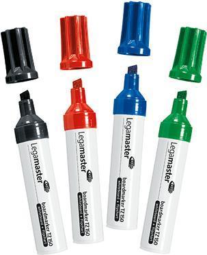 Marcatori per lavagne Legamaster TZ150 assortiti 4 pezzi. - 4 pezzo(i) - Nero - Blu - Verde - Rosso - Grassetto - 7 mm - German