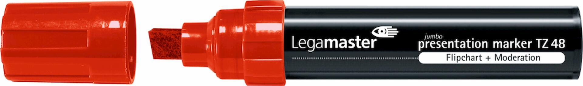 Legamaster JUMBO TZ 48. Colori di scrittura Rosso Tipo di punta Scalpello Colore del prodotto Nero Rosso Peso 45 g Larghezza im