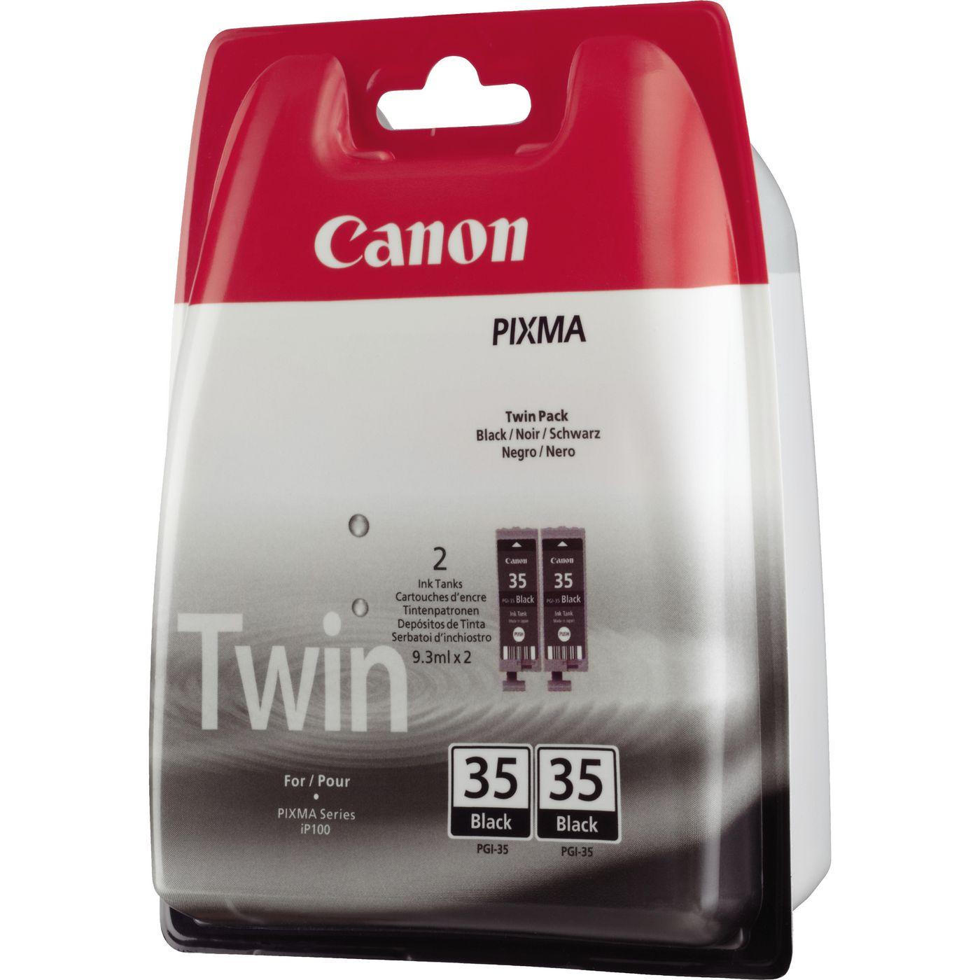 ORIGINAL Canon Multipack nero PGI-35 Twin 1509B012 Confezione Doppia: 2 x 9,3ml