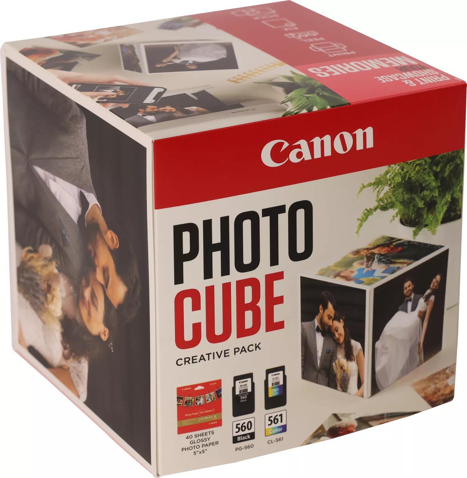 PG-560+CL-561 Photo Cube Creative Pack + 13x13 cm Fotopapier 40 Blatt