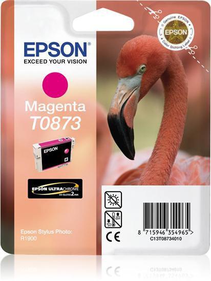 Materiale di consumo: Cartucce di inchiostro, Ultrachrome Hi-Gloss2, T0873, Fenicottero, Confezione singola, 1 x - C13T08734010