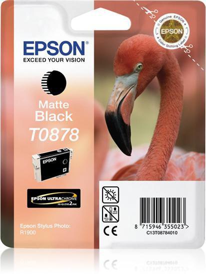 Materiale di consumo: Cartucce di inchiostro, Ultrachrome Hi-Gloss2, T0878, Fenicottero, Confezione singola, 1 x 11, - C13T0878