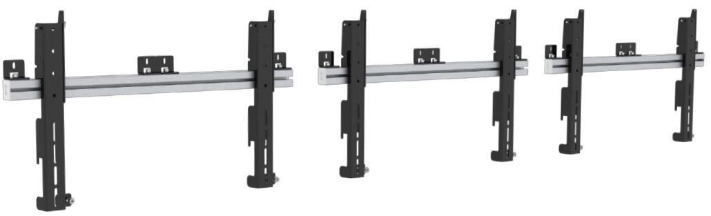 SMS Smart Media Solutions PW010001 Supporto per display espositivi 1651 cm 65 Alluminio Nero (Multi Display Wall - Max. 100kg -