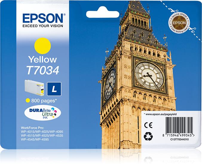 CARTUCCIA EPSON T7034 YELLOW 800PG