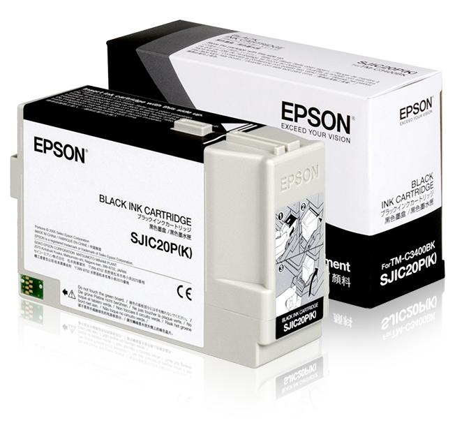 Cartuccia inchiostro Epson SJIC20P(K) - Ink cartridge for TM-C3400BK (Black) [C33S020490]