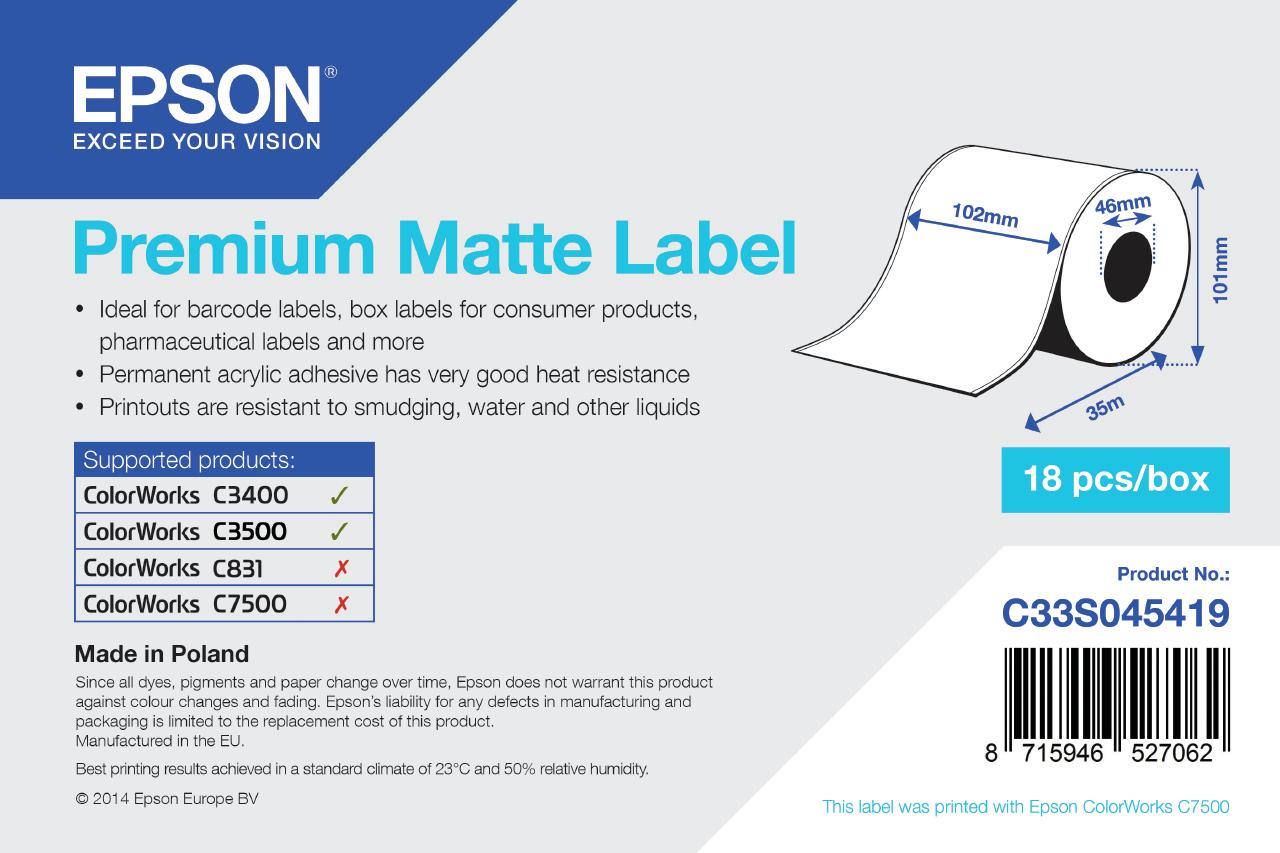 C33S045419 ROTOLO MATTE 102MM X 35M