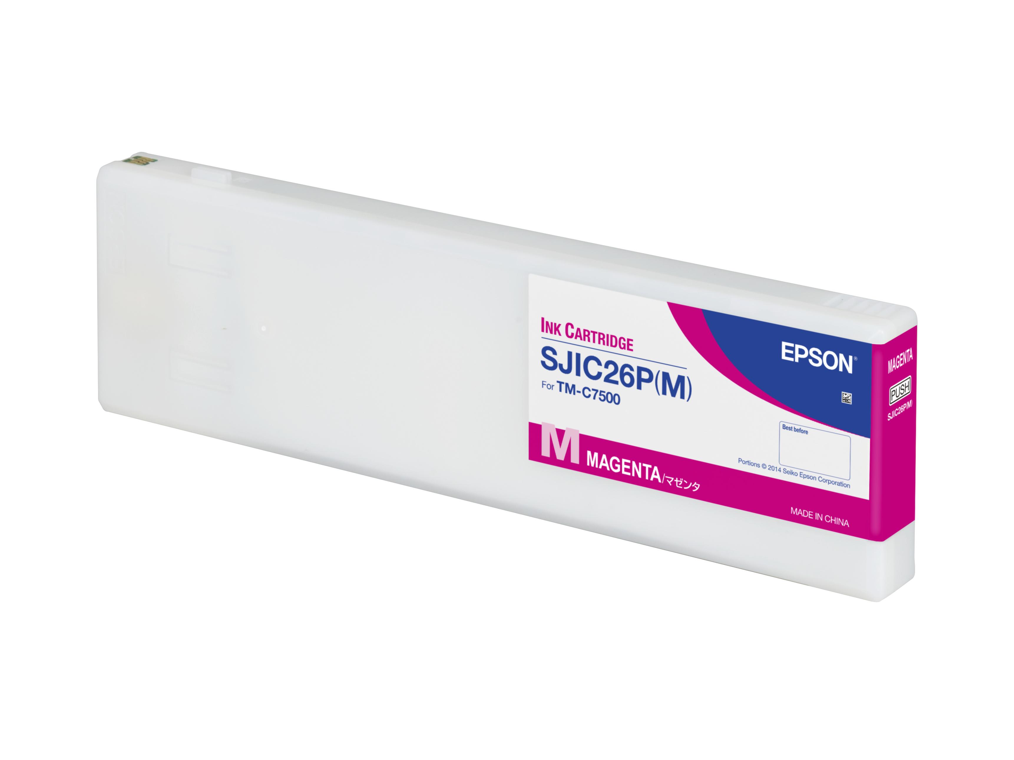 Cartuccia inchiostro Epson SJIC26P(M): Ink cartridge for ColorWorks C7500 (Magenta) [C33S020620]