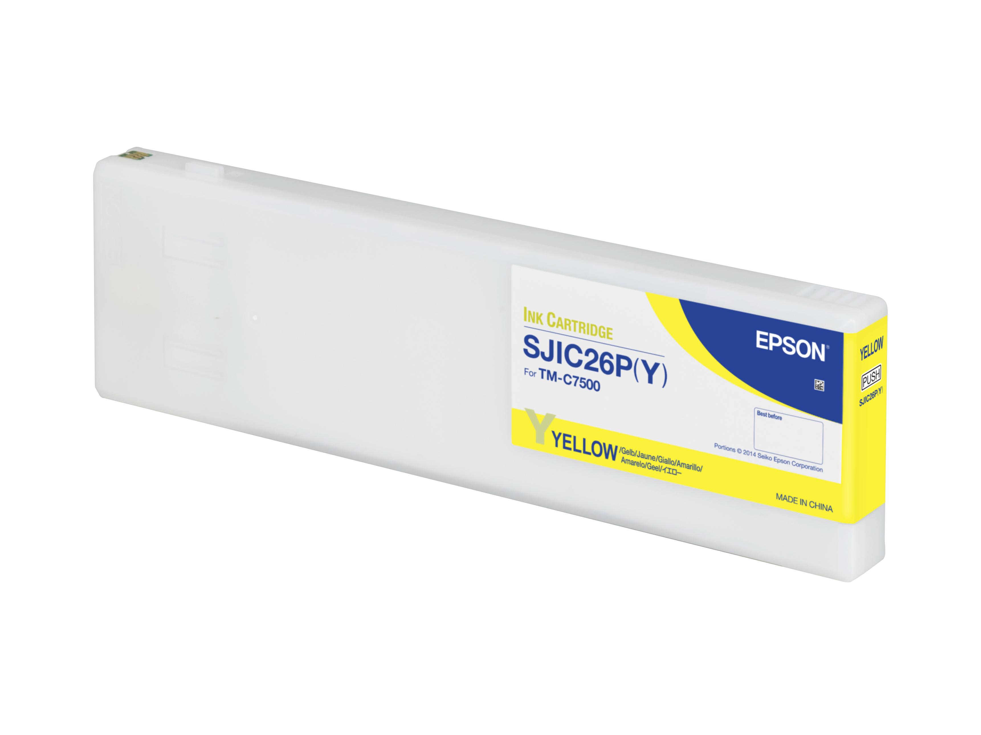 Cartuccia inchiostro Epson SJIC26P(Y): Ink cartridge for ColorWorks C7500 (Yellow) [C33S020621]