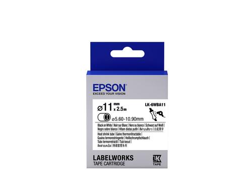 EPSON RUBAN LK-6WBA11 - GAINE THERMORTRACTABLE HST NOIR/BLANC D11/25