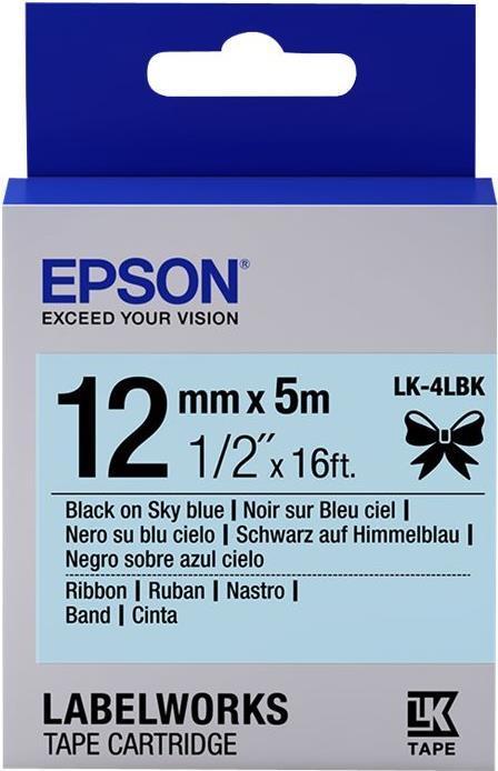 Epson Labelworks LK -4lbk - nero su blu cielo - rotolo (12 cm x 5 m) 1 cassetta (s) nastro etichetta - per etichetta cavo e kit