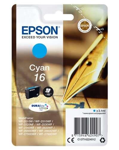 INK EPSON C13T16224012 Ciano Penna/Cruciverba DURABriteUltra WF-2010 2510 2520 2530 2540 2630 2650D 2660 2760 2750