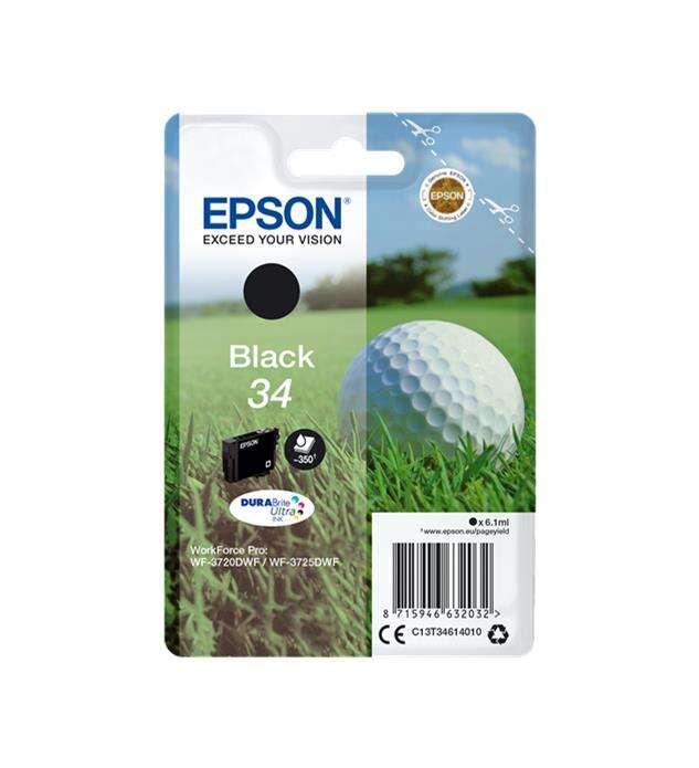 Epson Golf ball Singlepack Black 34 DURABrite Ultra Ink
