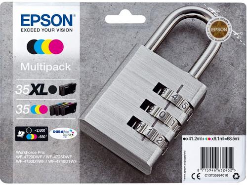 Epson Padlock 35XL cartuccia d'inchiostro 1 pz Originale Resa elevata (XL) Nero Ciano Magenta Giallo