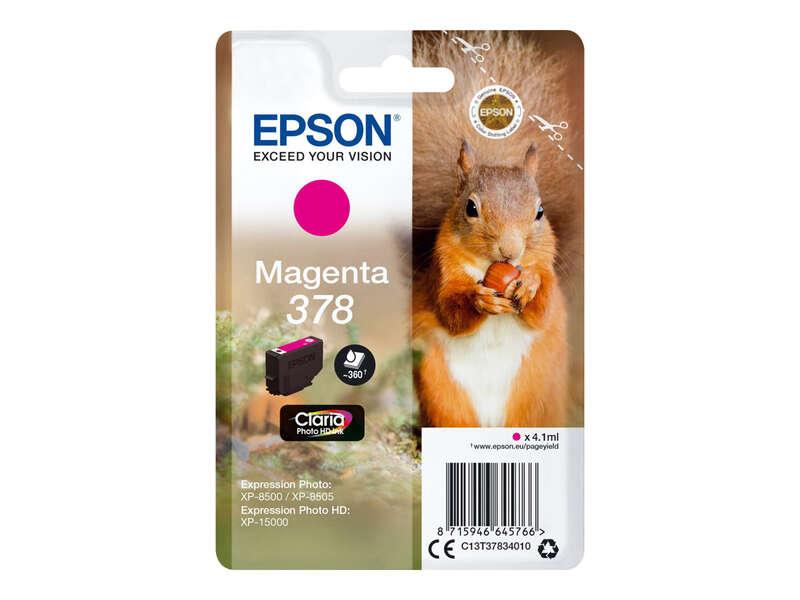 Epson Squirrel Singlepack Magenta 378 Claria Photo HD Ink