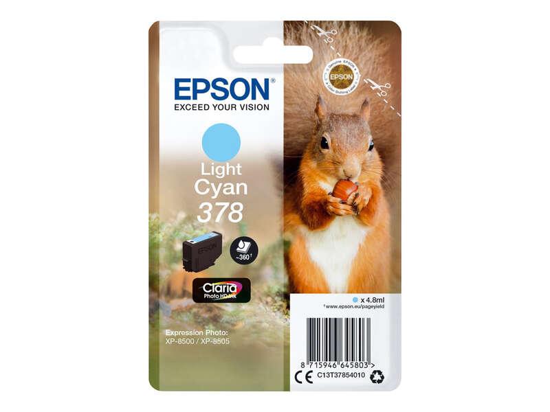 Epson Squirrel Singlepack Light Cyan 378 Claria Photo HD Ink