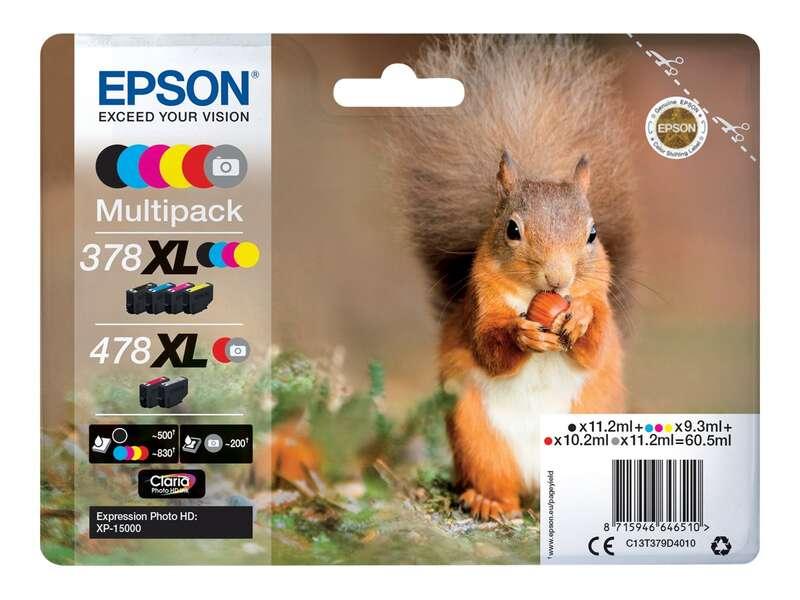 Epson Squirrel Multipack 6-colours 378XL / 478XL Claria Photo HD Ink