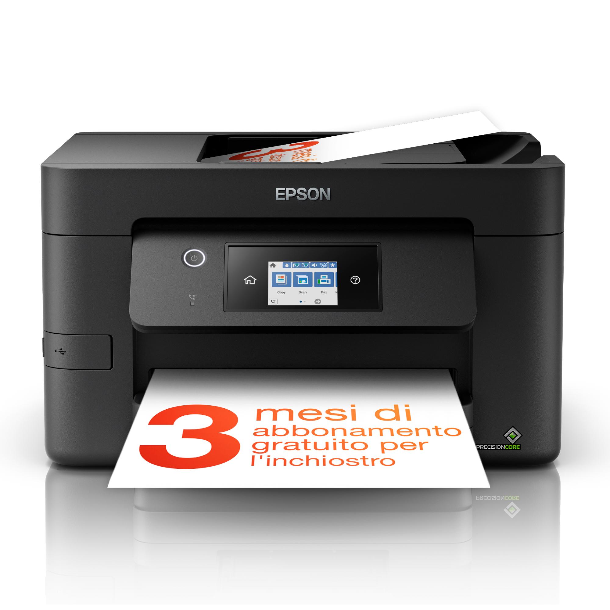 Epson WorkForce Pro WF-3825DWF, stampante multifunzione A4 getto d'inchiostro (stampa, scansione, copia), Display LCD 6.8cm, Wi