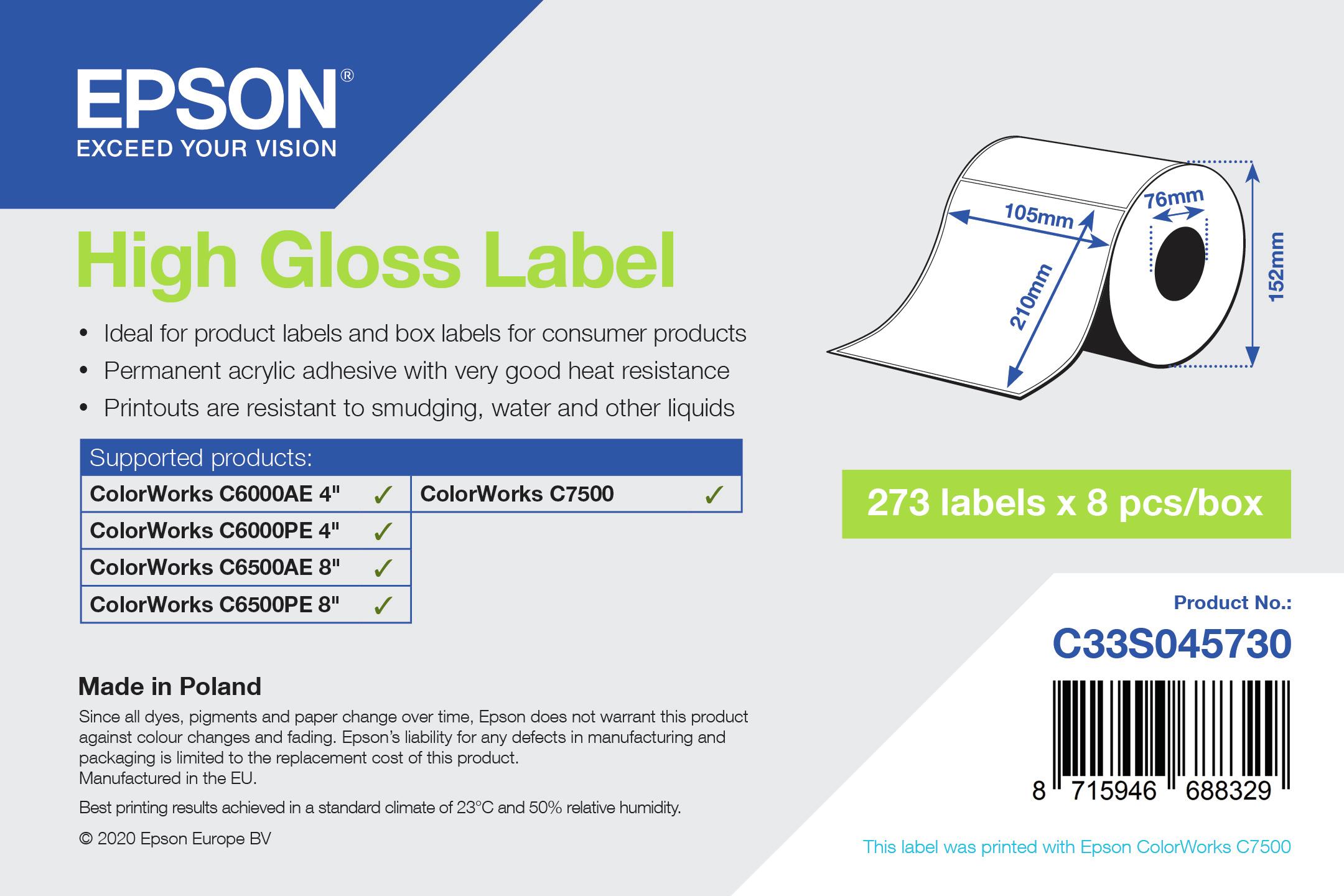 S045730 HIGH GLOSS LABEL...