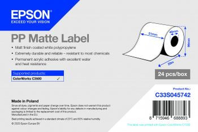 C33S045742 PP MATTE LABEL...