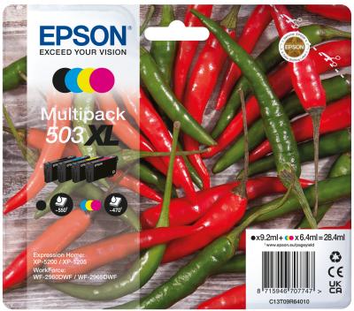 Cartuccia inchiostro Epson 503XL cartuccia d'inchiostro 4 pz Originale Resa elevata (XL) Nero, Ciano, Magenta, Giallo [C13T09R6