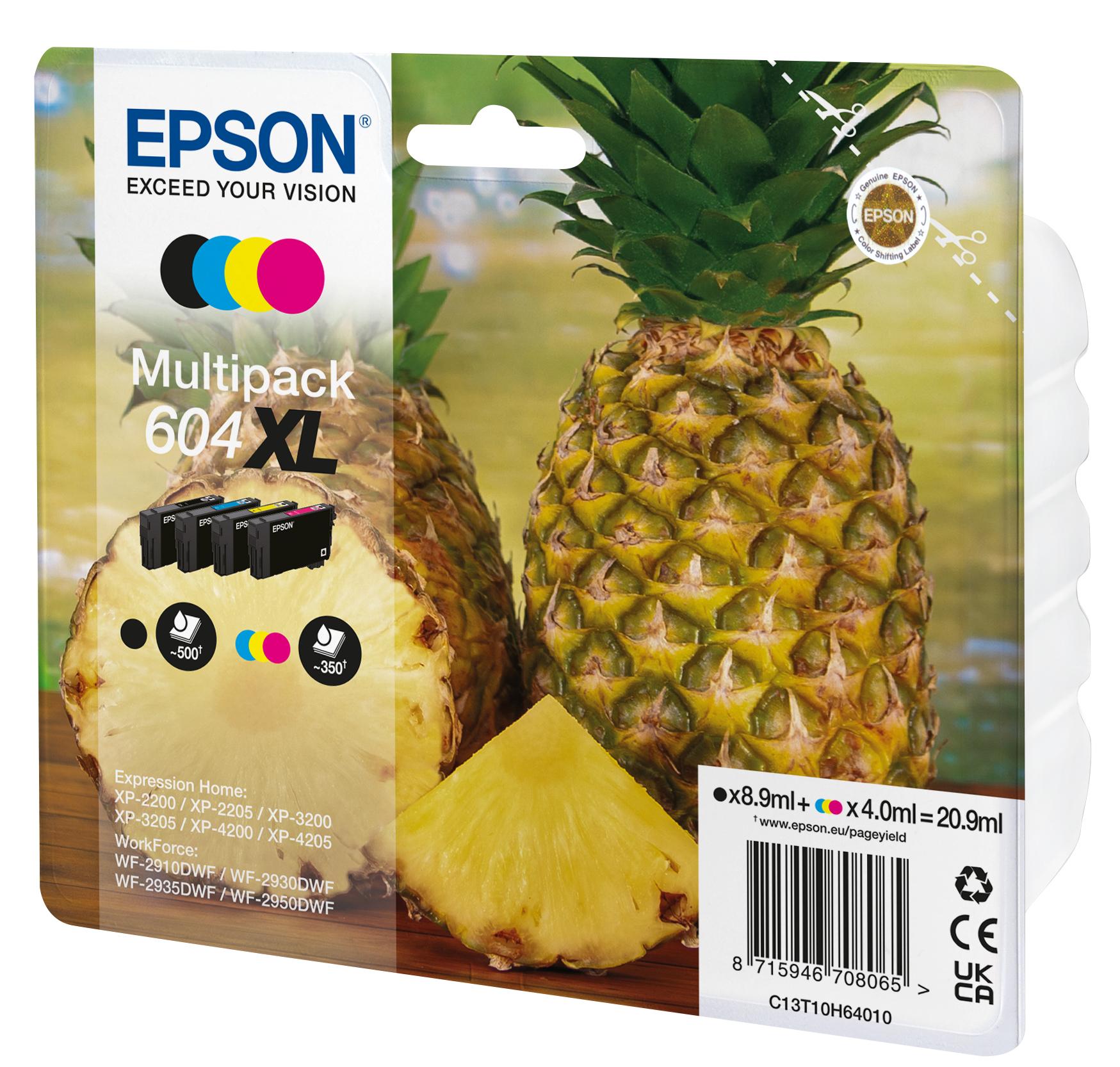 Cartuccia inchiostro Epson 604XL cartuccia d'inchiostro 4 pz Originale Resa elevata (XL) Nero, Ciano, Magenta, Giallo