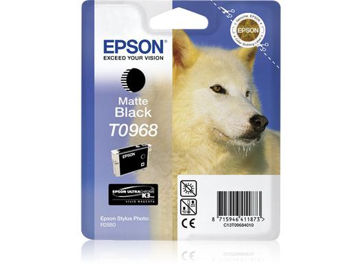 Epson T0968 cartuccia d'inchiostro 1 pz Originale Resa standard Nero (Epson Husky Matte Black Standard Capacity Ink Cartridge 1