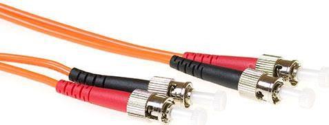 ACT 0,5 metri Multimodo LSZH 62,5/125 Duplex di cavo patch in fibra OM1 con connettori ST. ST/ST 62.5/125 DUP OM1 0,50m (RL1000)