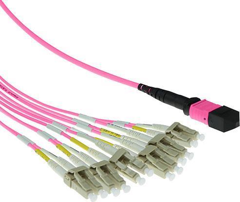ACT 1 metro multimodale 50/125 OM4 Fanout Patchcable 1 X MTP Female - 6 X LC Duplex 12 Fibre. 1M 12x50/125 OM4 MTP/MPO (F) (RL7