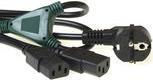 ACT PowerCord Spalato Cavo Main Connettore CEE7/7 Mare - 2 x C13 Slittura a: 1,00 m PowerCord Schuko -2xc13 1,80 m (AK5050)