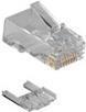 ACT RJ45 (8p/8C) Connettore modulo CAT6 per cavo rotondo con conduttori solidi o bloccati. Adatto per: cavo solido e filato RJ4