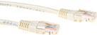 Cavo patch ACT Ivory U/UTP CAT5E da 3 metri con connettori RJ45 CAT5E U/UTP IVORY 3.00M (IB6403)