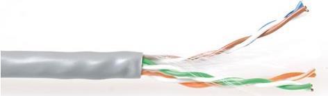 ACT Cat6 U/UTP PVC Solid con scatola da 305 M a coppia. Tipo: 305 m bobina C6 U/UTP Solid PVC Grey 305M (XS305B)