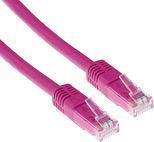 ACT UTP Cat6 Patch 0.5m cavo di rete Rosa 0,5 m