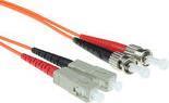 Cavo patch in fibra multimodale ACT da 30 metri LSZH 50/125 OM2 duplex con connettori SC e ST. St-sc 50/125 om2 duplex 3000m (R