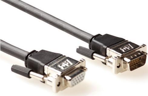 Atto Cavo di estensione VGA ad alte prestazioni da 3 metri femmina maschio con cappucci di metallo. Mente: 3 m VGA Metal Hood H
