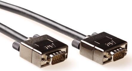 Atti 1,8 metri di alte prestazioni VGA maschio maschio con cappucci di metallo. Lunghezza: 1,8 m VGA HQ Met Hood HD15M/M 1,80 m