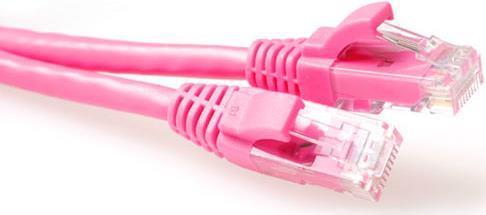 Act Pink 3 metri U/UTP Cat6 Cavo Patch SNAGless con connettori RJ45. CAT6 U/UTP SNAGLENS PK 3.00M (IS1803)