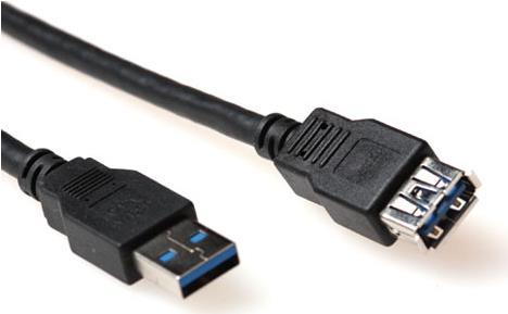 Tecnologia via cavo avanzata USB 3.0 M/F 2M 2M USB A USB Un cavo USB nero femmina maschio (SB3043)