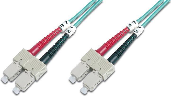 ACT 1 metro LSZH MULTIMODE LSZH 50/125 OM4 Duplex cavo patch in fibra con connettori SC. SC-SC 50/125 OM4 DUP 1.00M (RL3701)