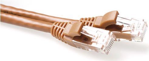 Act Brown 20 metri da 20 metri U/UTP CAT6A Cavo Patch SNAGless con connettori RJ45. CAT6A U/UTP SNANSless BN 20,00m (IB2220)