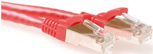 ACT RED 15 metri SFTP CAT6A Patch Cavo senza fine con connettori RJ45. CAT6A S/FTP SNAGLILS RD 15,00M (FB6515)