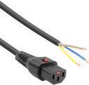 ACT 3.0m C13 female - Open end Nero 3 m Accoppiatore C13