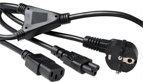 Connettore principale del cavo diviso di ACT CEE7/7 MULE (angolato) - 1 x C13 1 x C5 180 m.