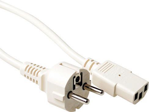ACT PowerCord Connettore principale CEE7/7 volte - C13 2,50 m Off -bianco. Lunghezza: 2,5 m PowerCord Schuko R-C13 IV 2,5 m (AK