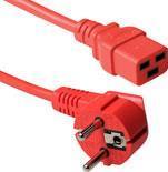 ACT PowerCord Connettore principale CEE7/7 MULE (angolato) - C19 Red 3,00 M PowerCord Schuko -C19 Red 3,00m (AK5170)